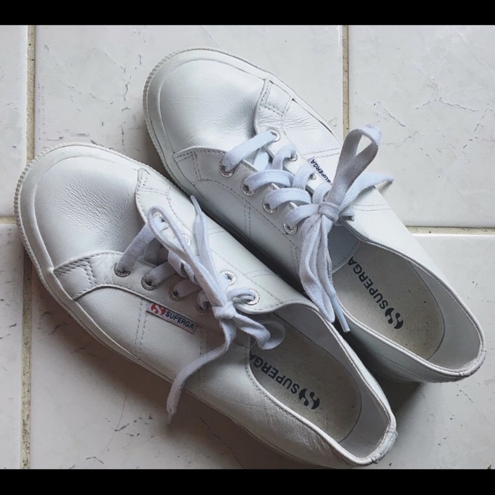 Superga white leather 7.5